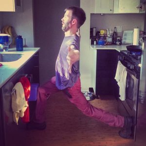 Narrow kitchens like this are one of my favorite ways of practicing yoga